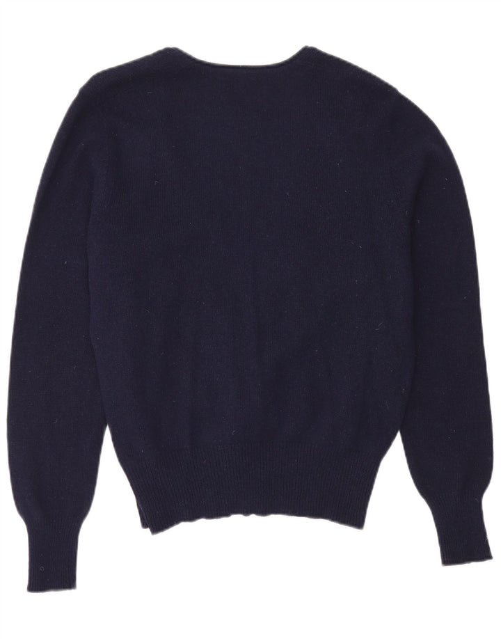 Lambers Dame Cardigan Sweater IT 46 Large Navy Blue Floral