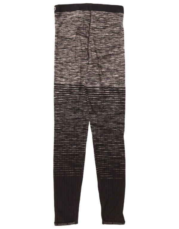 NIKE Grafiske Leggings til kvinder UK 14 Stor sortstribet polyester