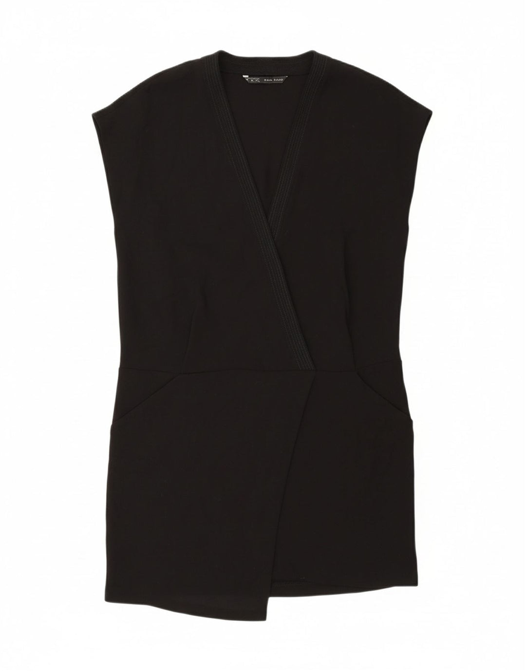 ZARA Womens Sleeveless Tent Dress UK 14 Medium Black Vintage Zara and Second-Hand Zara from Messina Hembry 