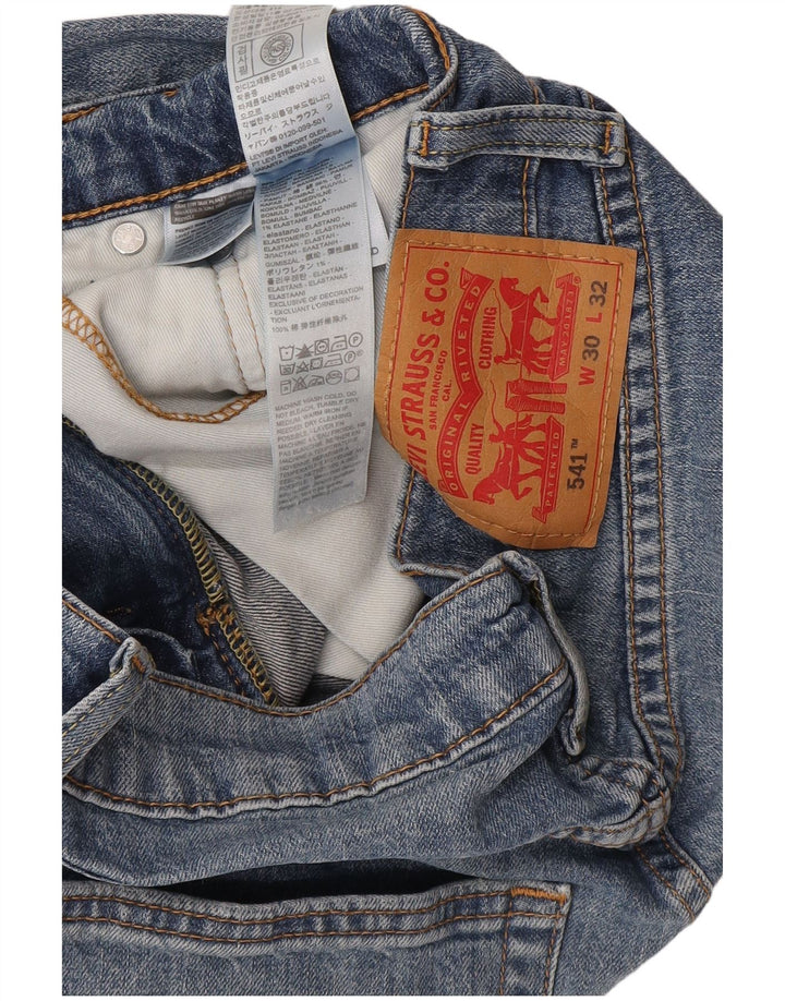 Levi's Herre 541 tilspidsede jeans W30 L32 blå bomuld