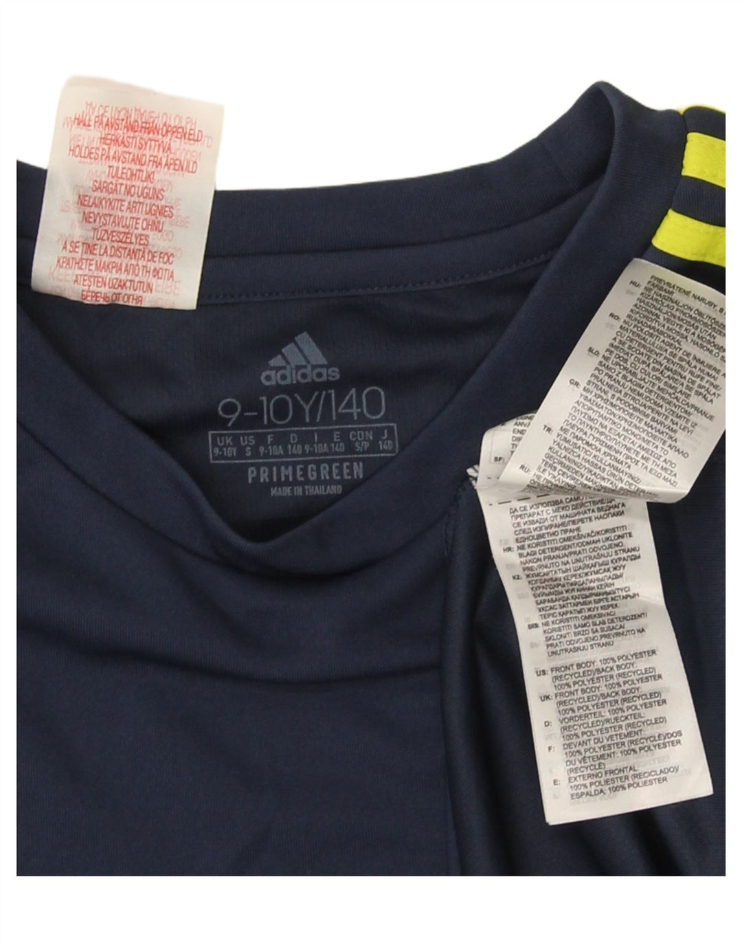 Adidas Boys Aeroready T-Shirt Top 9-10 år Navy Blue Polyester