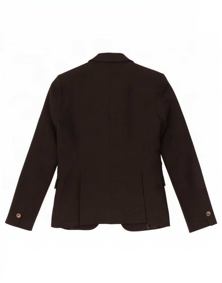Zara Dame 1 Knap Blazer Jacket UK 10 Small Black Bomuld