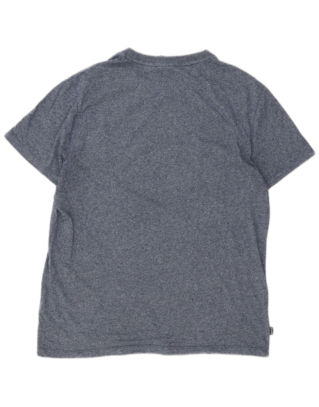 SUPERDRY T-shirt top til mænd XL marineblå flækket bomuld