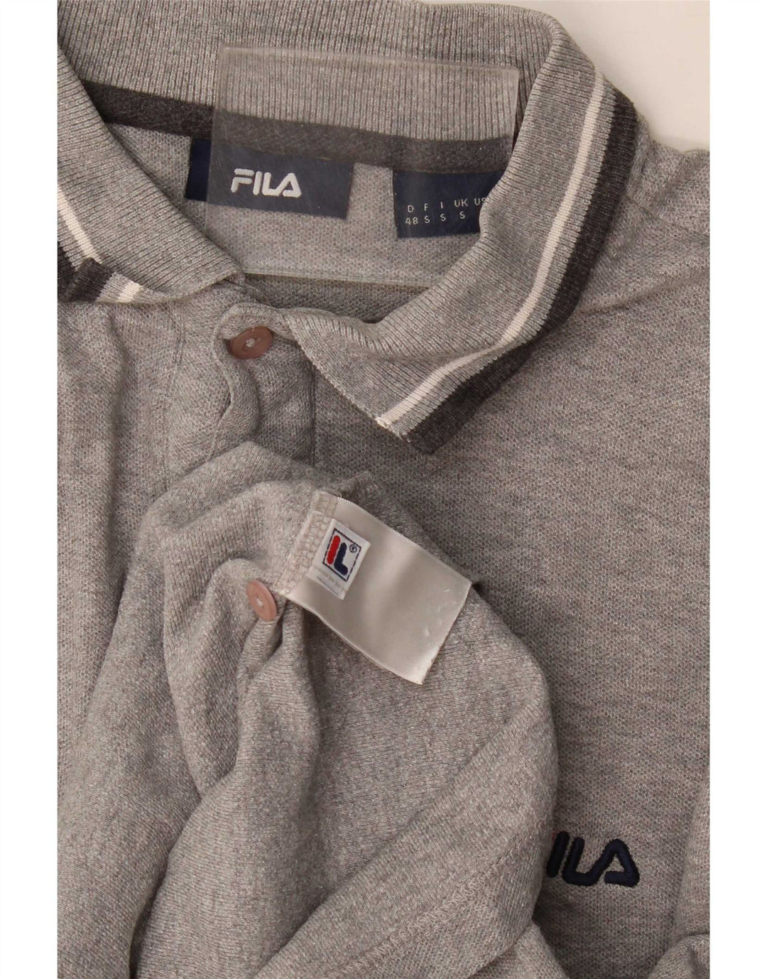Fila herre polo shirt lille grå stribet