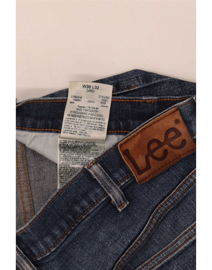 Lee Mens Daren Straight Jeans W36 L32 Blå Bomuld