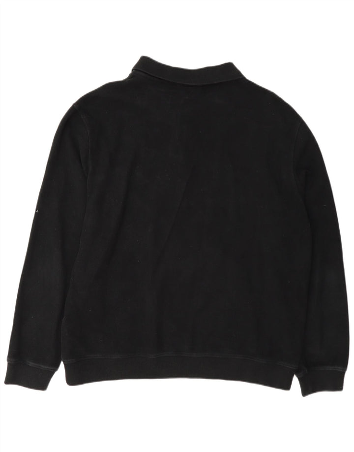 Massimo Dutti Herre Polo Neck Jumper Sweater 2XL Sort Bomuld