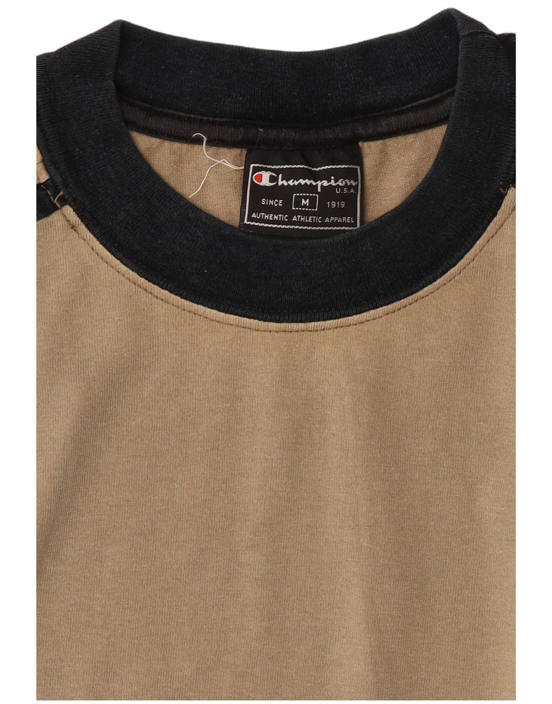 CHAMPION Herre T-Shirt Top Medium Brun Colourblock Bomuld