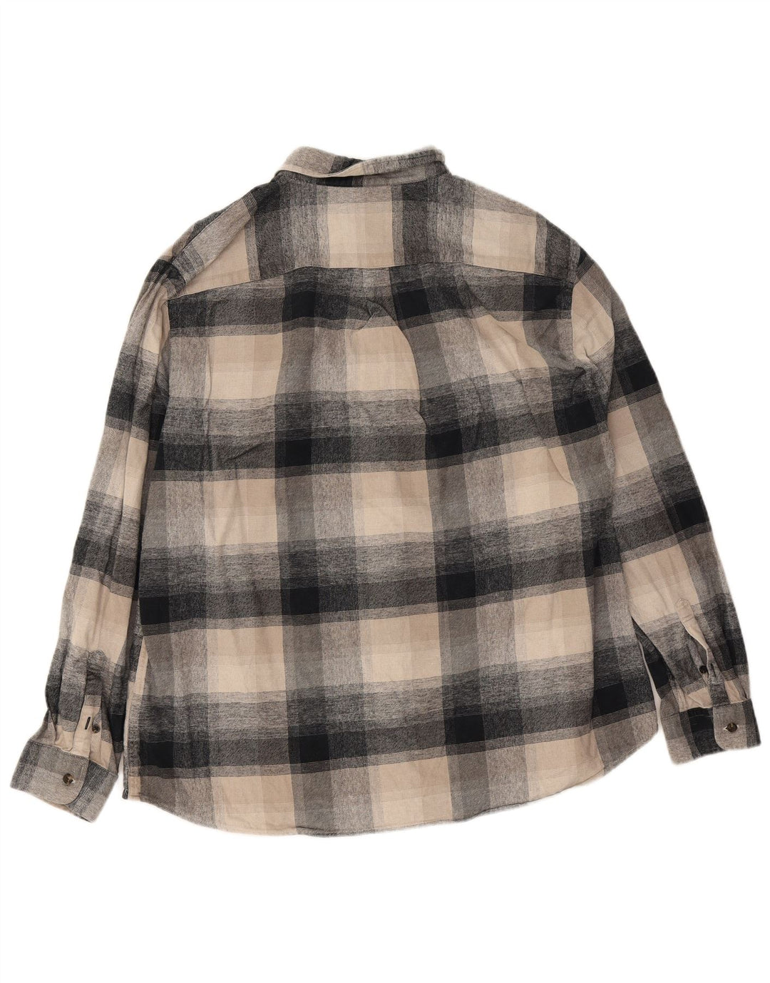 Marks & Spencer Herre Regular Fit Flanellskjorte 2XL beige ternet bomuld