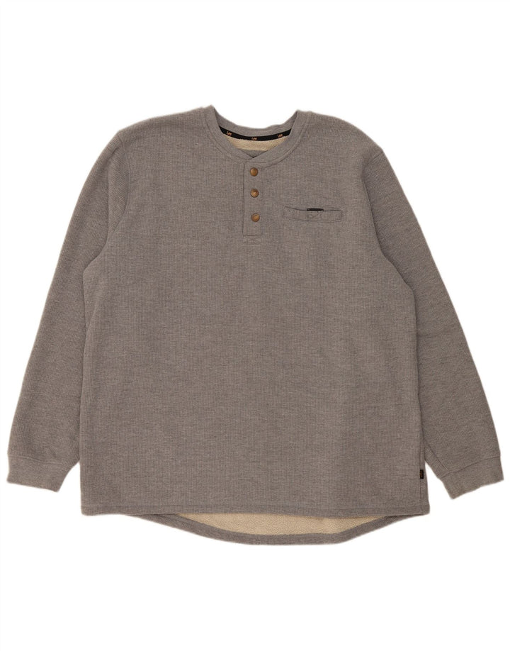 Lee Herre Regular Fit Sweatshirt Jumper 2XL Grå Bomuld