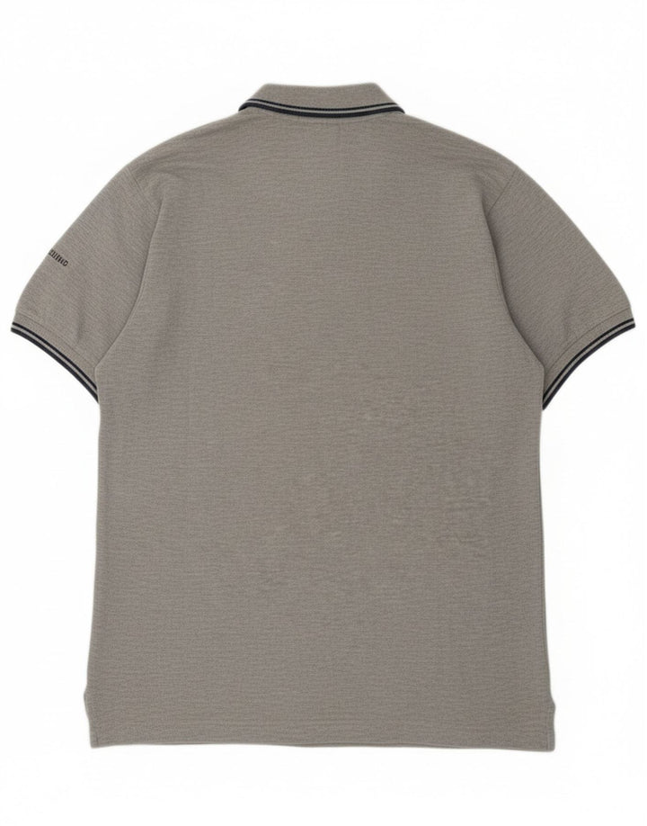 Marina Yachting Herre grafisk polo shirt mellemgrå bomuld