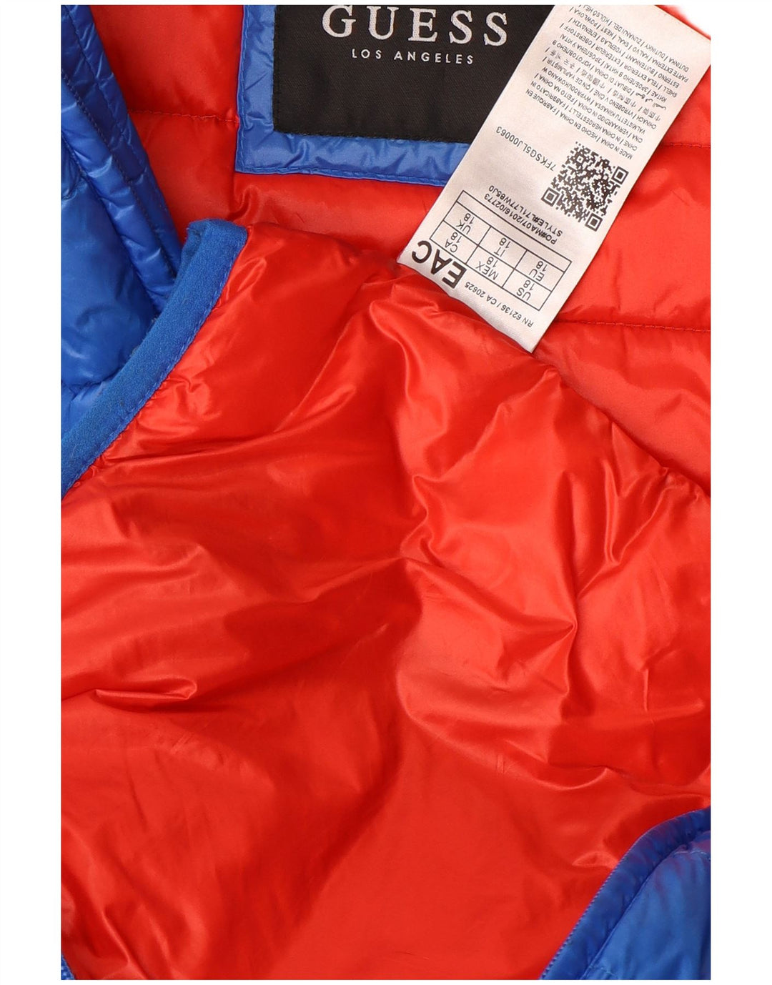 GUESS Polstret hættejakke til drenge 15-16 år Blå polyamid