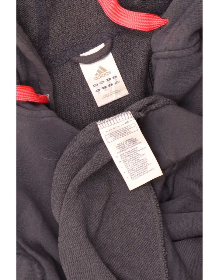 Adidas Dame Hættetrøje Sweater UK 12 Medium Grey Bomuld