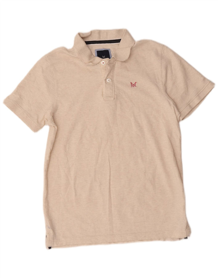 Besætningstøj Herre poloshirt Medium Beige Flecked Bomuld