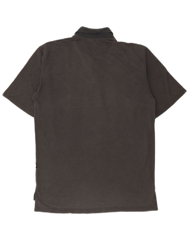 ADIDAS Poloskjorte til mænd UK 38/40 Medium Sort Bomuld