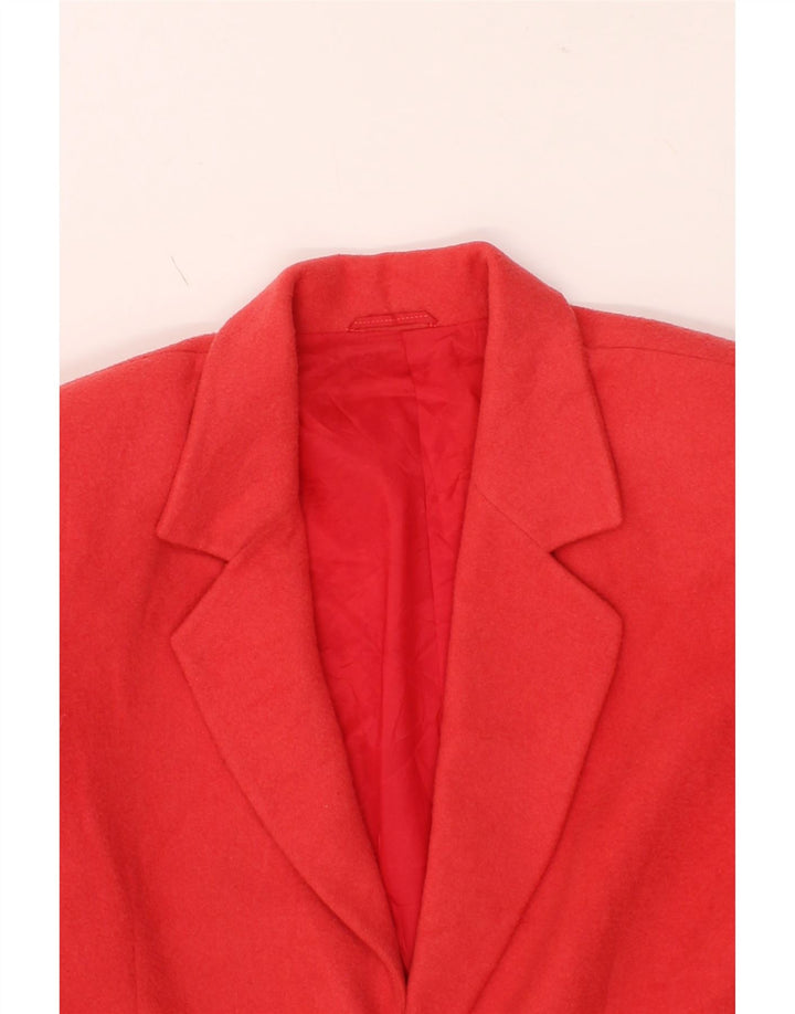 VINTAGE Womens 2 Button Blazer Jacket UK 18 XL Red Vintage Vintage and Second-Hand Vintage from Messina Hembry 