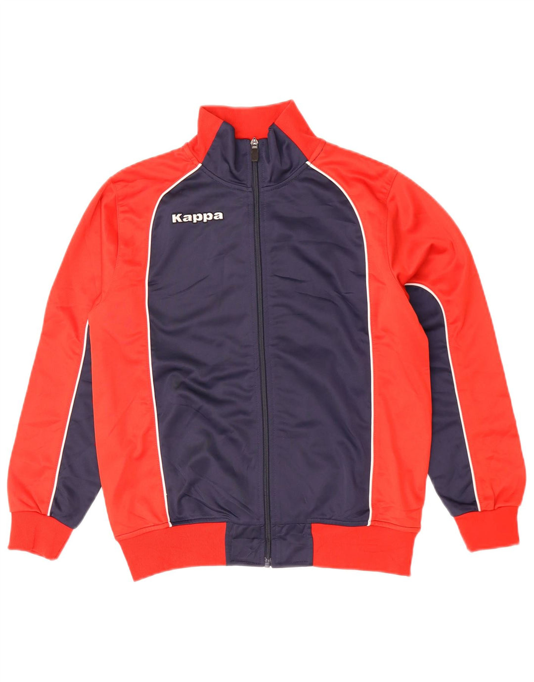 KAPPA Boys Graphic Tracksuit Top Jacket 11-12 Years XL Red Colourblock