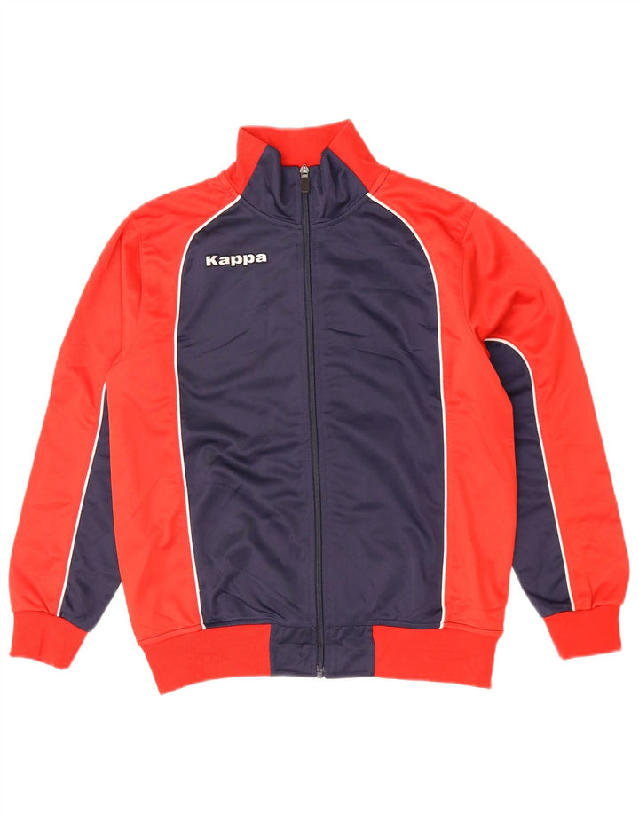 KAPPA Boys Graphic Tracksuit Top Jacket 11-12 Years XL Red Colourblock