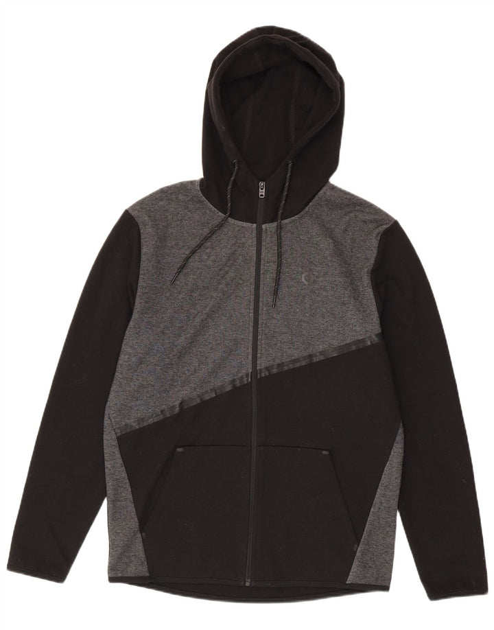 Jack & Jones Hættetrøje med lynlås til mænd Medium Sort Colourblock Polyester