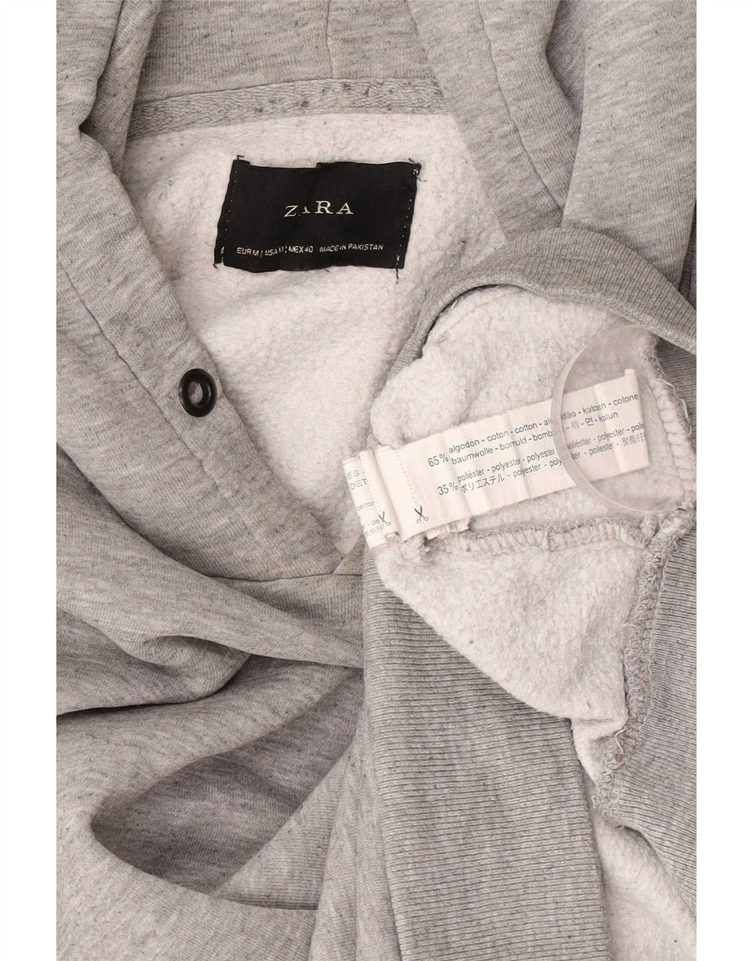 Zara Herre hættetrøje Jumper Medium Grey Flecked Bomuld