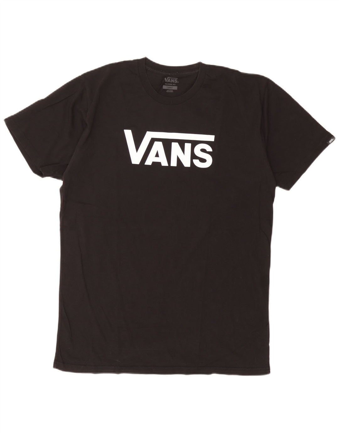 Vans Herre Classic Fit Grafisk T-Shirt Top Stor Sort Bomuld