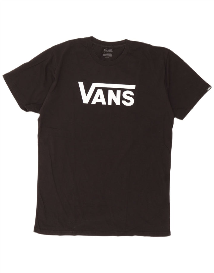 Vans Herre Classic Fit Grafisk T-Shirt Top Stor Sort Bomuld