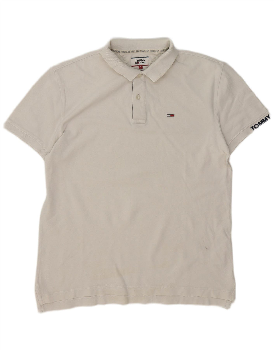 Tommy Hilfiger herre poloshirt Medium hvid bomuld