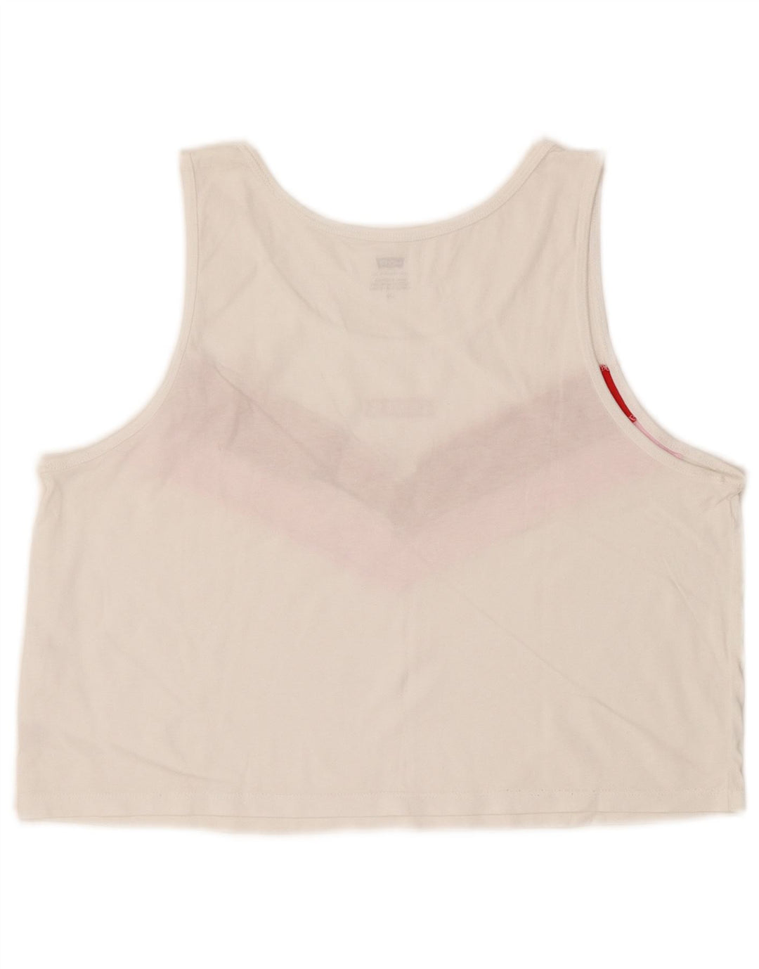 Levi's Womens Crop Grafisk Vest Top UK 14 Large White Colourblock