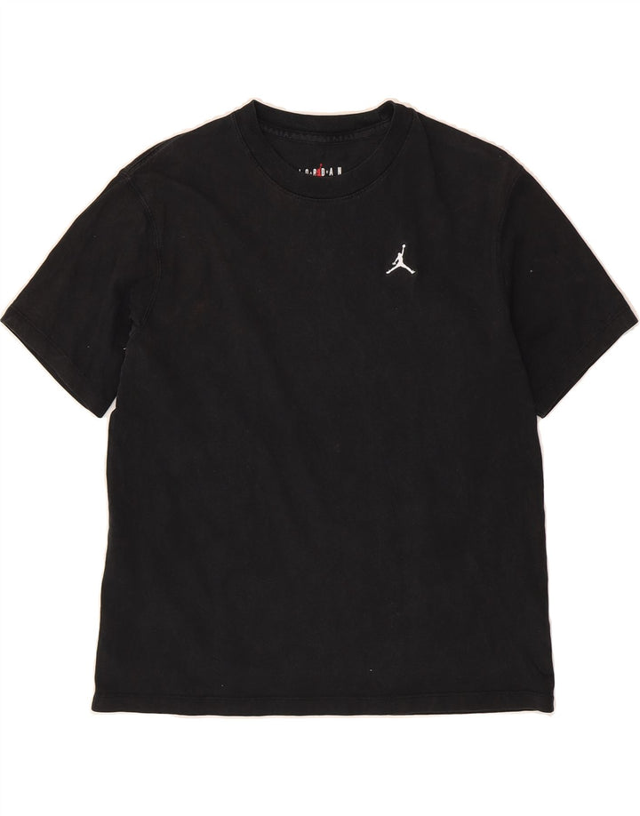 JORDAN Mens Loose Fit T-Shirt Top Small Black Cotton Vintage Jordan and Second-Hand Jordan from Messina Hembry 
