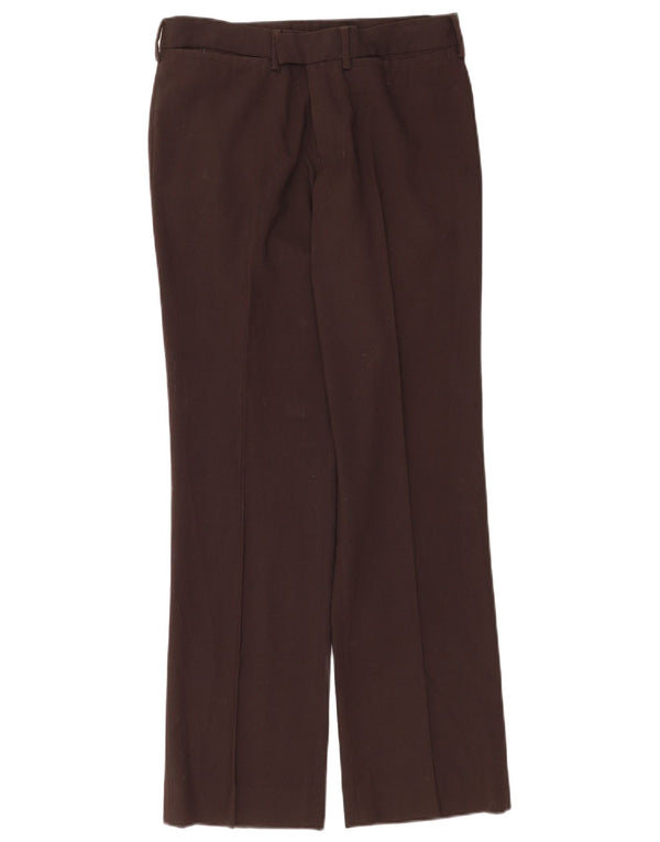 Zara Straight Casual Bukser EU 38 Small W30 L30 Brun Polyester