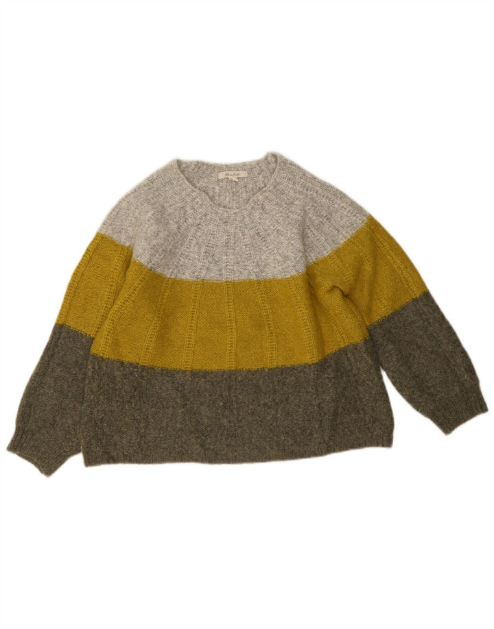 White Stuff Womens Boat Neck Jumper Sweater UK 14 Medium Multicolored
