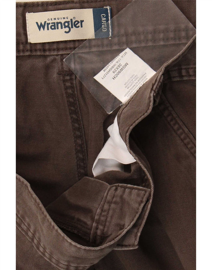 Wrangler Straight Cargo bukser til mænd W38 L29 brun bomuld