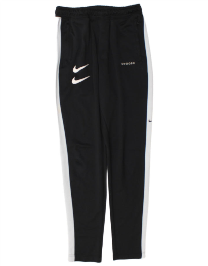 Nike Swoosh grafiske træningsdragtbukser til mænd Small Black Colourblock