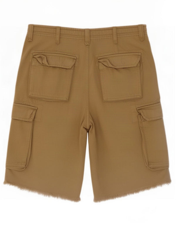 Zara Cargo Shorts til kvinder EU 36 XS W26 Beige Bomuld
