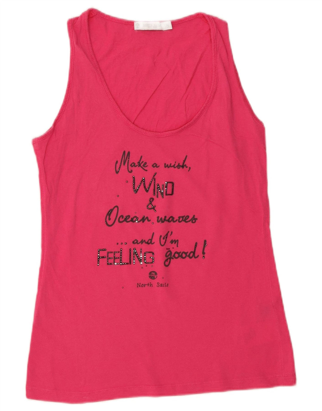 North Sails Dame Grafisk Vest Top UK 10 Small Pink Bomuld