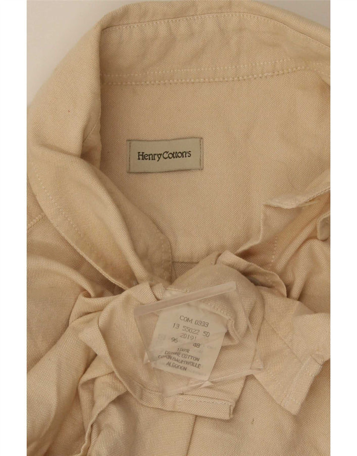 Henry Cottons Dameskjorte IT 48 XL Beige Bomuld