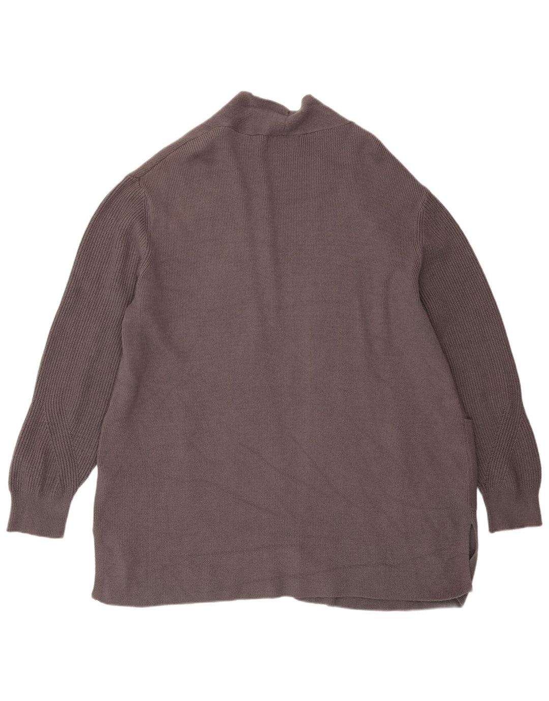Marks & Spencer Dame Open Cardigan Sweater UK 20 2XL Grå Viscose