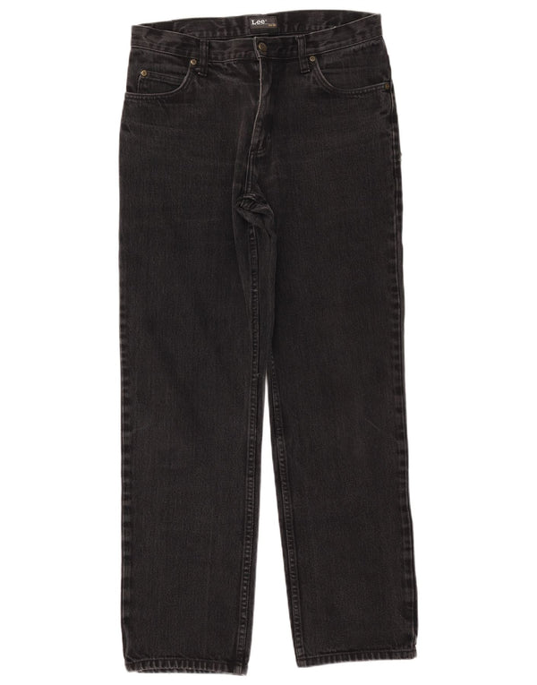 Lee Mens Brooklyn Straight Jeans W34 L31 Sort Bomuld