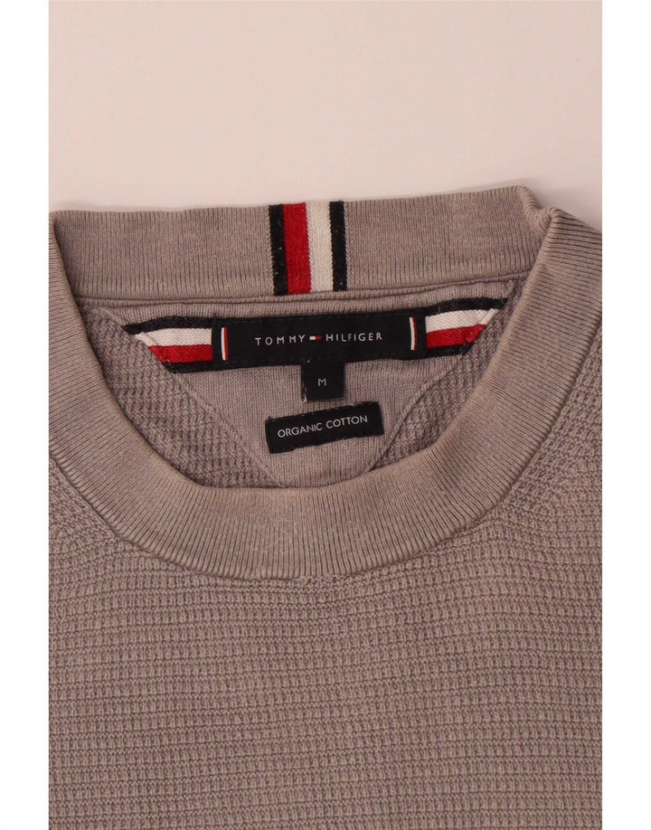 Tommy Hilfiger Herre Crew Neck Jumper Sweater Medium Grå Bomuld