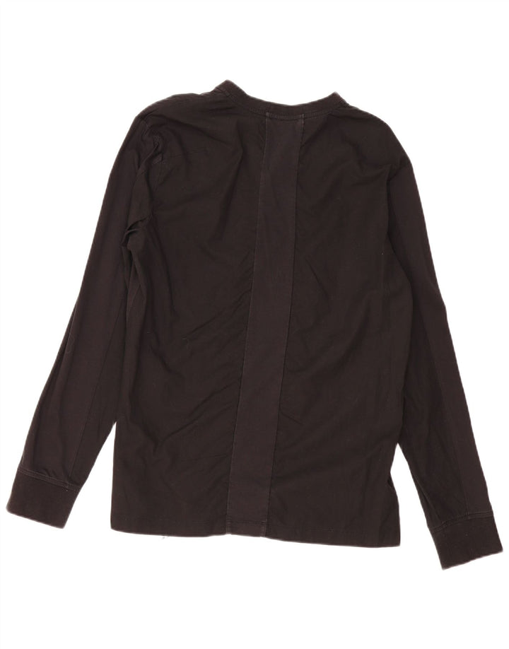 Calvin Klein Jeans Dame Top Langærmet UK 12 Medium Sort Bomuld