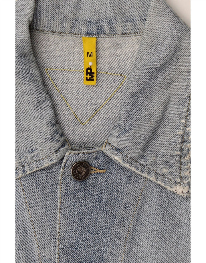 MELTIN' POT Womens Denim Jacket UK 14 Medium Blue Cotton Vintage Meltin' Pot and Second-Hand Meltin' Pot from Messina Hembry 