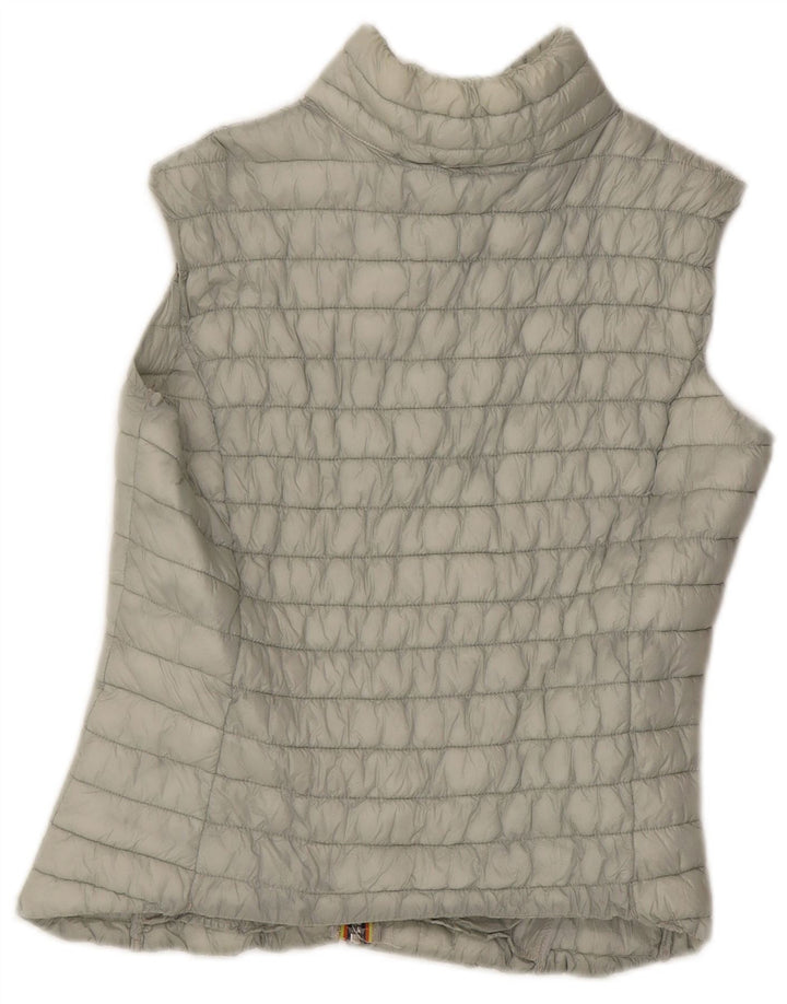 K-WAY Womens Padded Gilet UK 12 Medium Grey