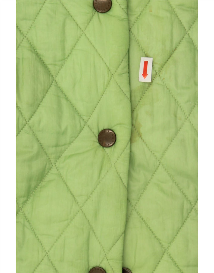 BARBOUR Womens Quilted Jacket UK 16 Large Green Vintage Barbour and Second-Hand Barbour from Messina Hembry 