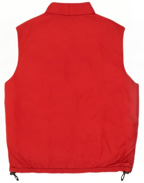 Alberto Aspesi Herre Polstret Gilet UK 40 Large Rød Polyamid