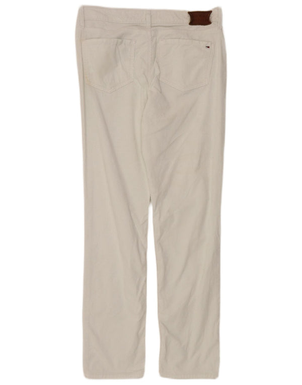 Tommy Hilfiger Dame Slim Corduroy Bukser W30 L30 Hvid Bomuld