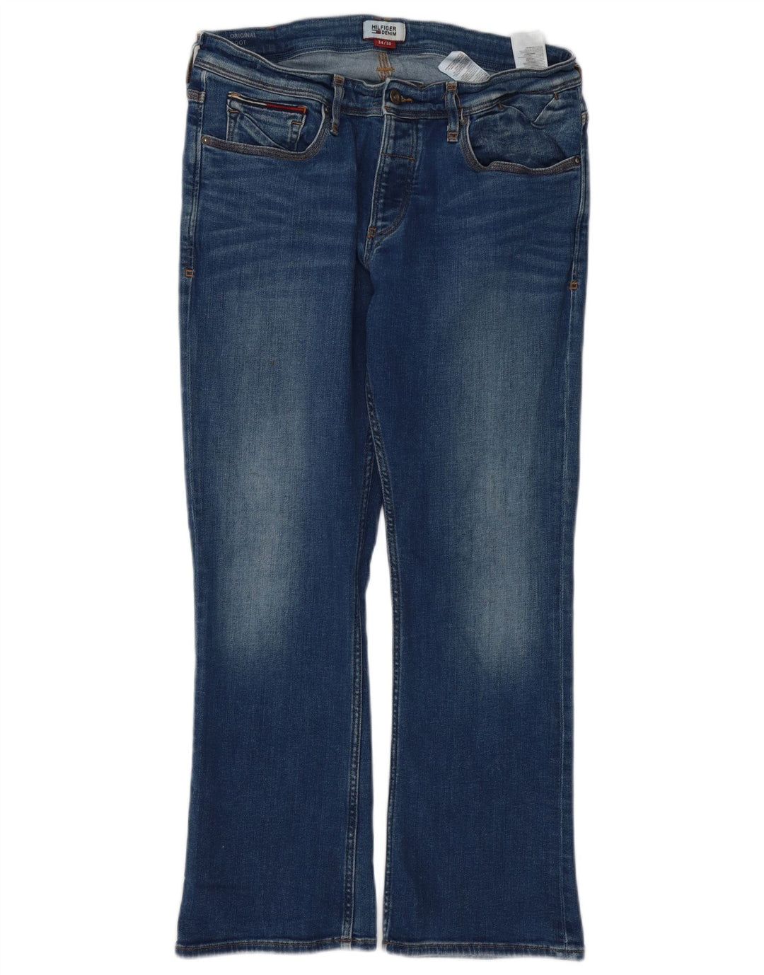 TOMMY HILFIGER Herre Bootcut Jeans W34 L28 Blå Bomuld
