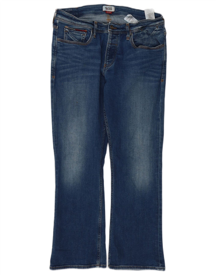 TOMMY HILFIGER Herre Bootcut Jeans W34 L28 Blå Bomuld