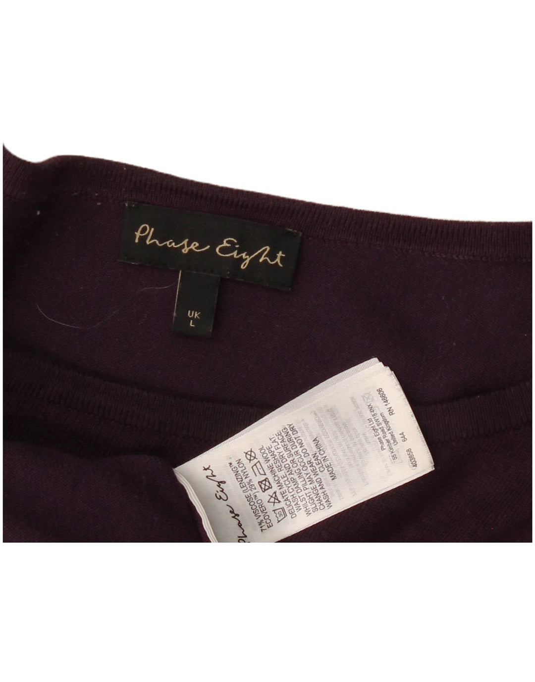 PHASE EIGHT Womens Oversized Boat Neck Jumper Sweater UK 16 Large Purple