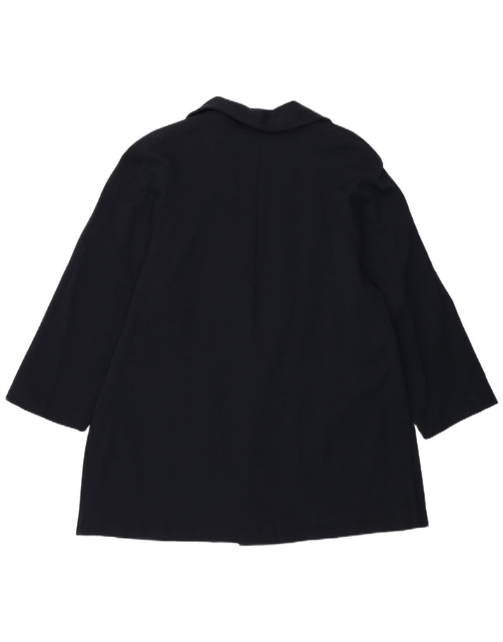 Luisa Spagnoli Dame åben overfrakke UK 14 Large Navy Blue Virgin Wool