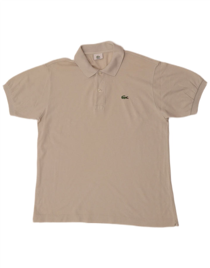 Lacoste herre poloshirt størrelse 4 Medium Off White Bomuld