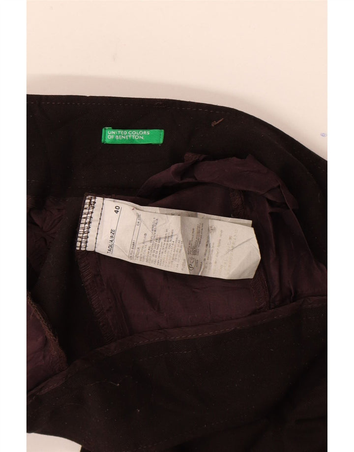 Benetton Lige Chinobukser til kvinder IT 40 Small W28 L34 Brun Polyester